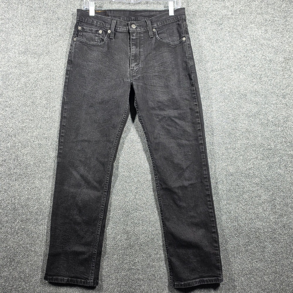 Levis 514‎ Jeans Mens 32x30 Straight Fit Black Denim Pants